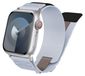 Wigento Apple Watch SE 2023 44mm: Design-armband van gevlochten nylon, lichtblauw