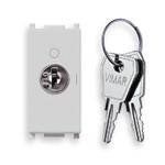 Vimar Platte serie, 2-polig, nr. 16 A + zilveren sleutel