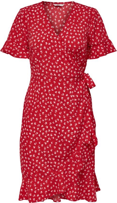 ONLY ONLOLIVIA Women's Dress - Regular Fit - Multicolor - V-Neck - Size 34