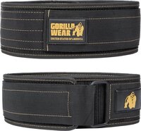 Gorilla Wear 4 Inch Nylon Lifting Belt - Black/Gold - M/L
