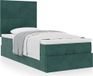 Prolenta Maison Exclusive - Ottoman bedframe met matrassen, donkergrijs, 80x200 cm, fluweel