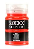 Blockx 65455BXC - Fijne Acrylverf Semi-transparant en Satijn - BLOCKX Rood PR 254 - Pot 500ml