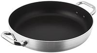 Pentole Agnelli Platinium steelpan van aluminium met 2 handgrepen van roestvrij staal, zilver, 32 cm