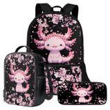 Omgoods - Sac à dos 3 en 1 pour Enfants - Ensemble de cartable avec boîte à lunch et trousse