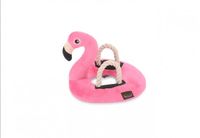 Dog PLAY Tropical Paradise Flamingo Float honden speelgoed - Roze - Katoen - M
