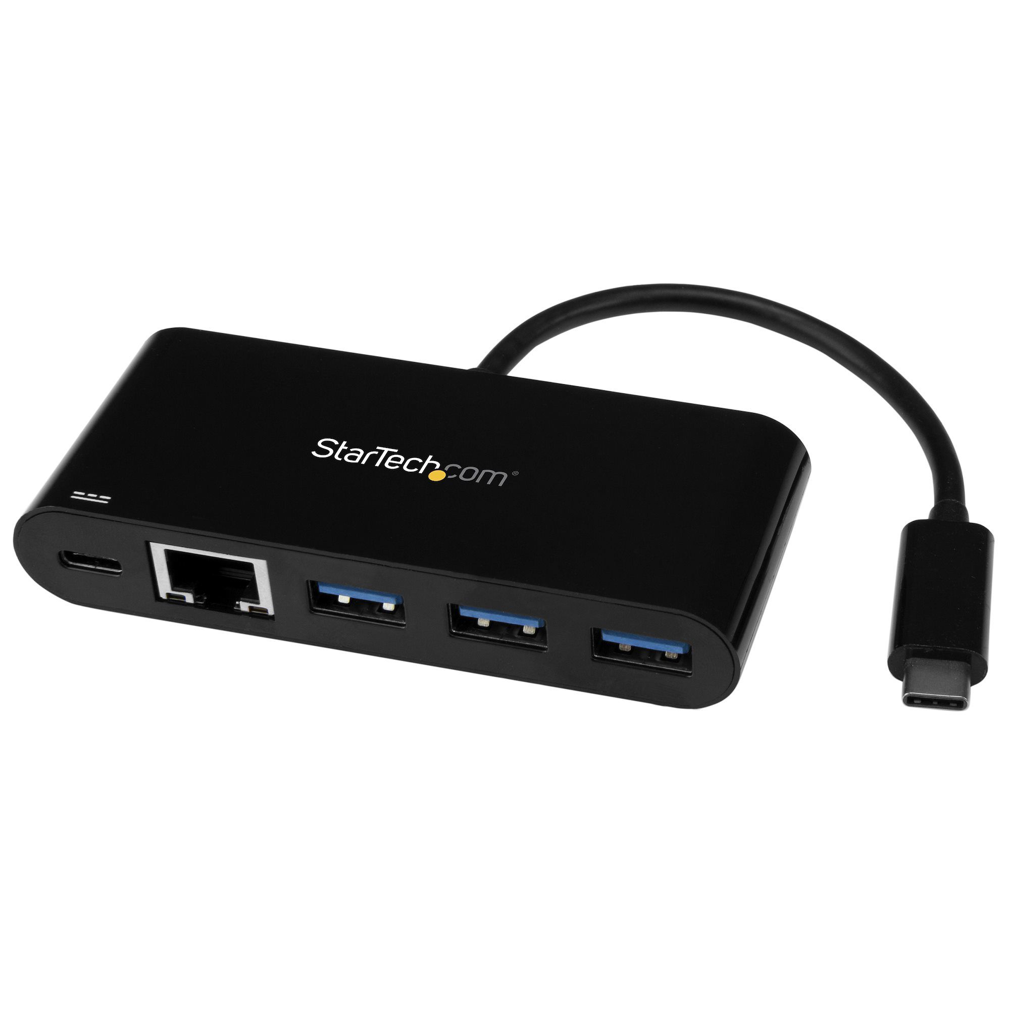 StarTech.com 3-poorts USB 3.0 hub met Gigabit Ethernet en Power Delivery USB-C - Zwart
