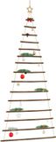 Prolenta Maison Exclusive Hangende kerstboom met sterrenpunt, 100x210 cm, natuurlijke takken