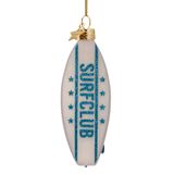 Vondels Boule de Noël - Planche de Surf 11cm en Verre, Blanc