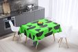 Bonamaison Tafelkleed, Anti-Mold, Sneldrogend, Waterdicht, 100% Polyester Tafellaken, Neon groene rook, 140 x 140 Cm