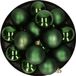Decoris kleine kerstballen - 32x st - donkergroen - 4 cm - kunststof