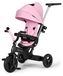 Tricycle 5-in-1 avec barre de poussée, siège pivotant à 360°, auvent, rose