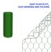 Clôture en métal pour le jardin - Fil de fer, 1 x 25 mètres - Revêtement PVC anti-rouille - Pour volaille et petits animaux - Pour bordures et plantes - Vert