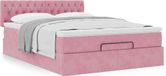 Maison Exclusive - Cadre de lit ottoman avec matelas rose 140x190 cm velours