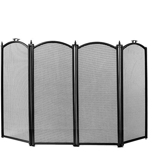 Fire Vida Stanton vonkbescherming - 4-delig - metaal - zwart