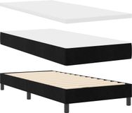 vidaXL Boxspring Bed met Hoofdeinde Zwart 90 x 190 cm Fluweel