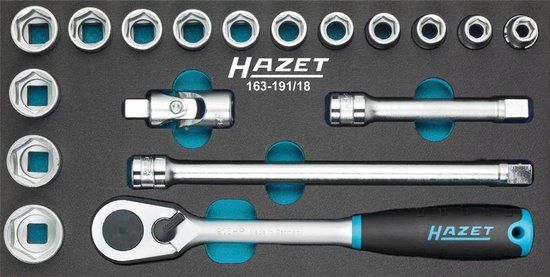 Hazet 18-delige 1/2" Doppenset-module