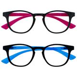 OPULIZE Opulize Kids 2 Pack Blue Light Blocking Glasses Screen Protection Boys Girls Age 6 Black Neon Bb 47 Lot de 2 lunettes anti-lumière bleue pour enfants Mixte enfant (lot de 1)