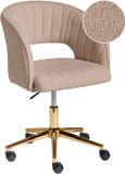 Beliani KATONAH - Bureaustoel - Beige - Bouclé