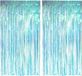 Boland Folie deurgordijn/feestgordijn - 2x - lichtblauw - 100 x 200 cm