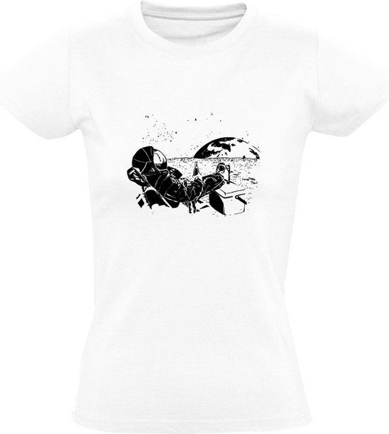 Sol's Astronaut Relax Ruimte Dames T-shirt - Wit - 5XL