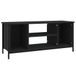 Meuble TV 102x35x45 cm bois travaillé noir
