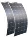 Panneau solaire Monocristallin Flexible Pliable Étanche Léger 200W 2 pièces pour Toit Bateau Caravane Système hors réseau