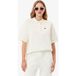 Lacoste Oversize Fit Dames Poloshirt wit, Effen