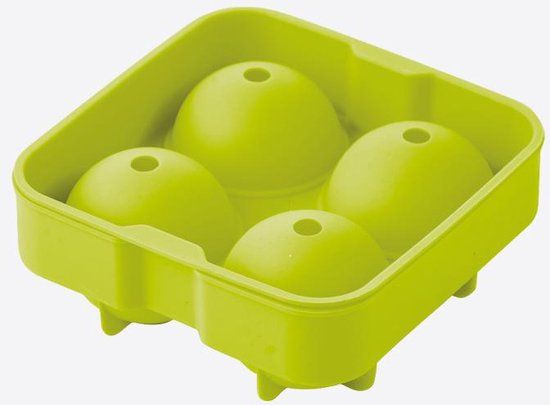 Point-Virgule Silicone ijsballenvorm voor 4 ijsballen - groen - Ø 4,5cm