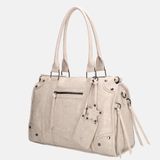 Charm London Berlin Laptoptas - 15.6 Inch - Shopper - Laptopvak - Schouderband - Werk - Dames - School - Schooltas - Werktas - A4 - Crème