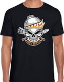 Bellatio Decorations Shoppartners Bv Grill Reaper T-shirt Zwart - Heren - Maat M