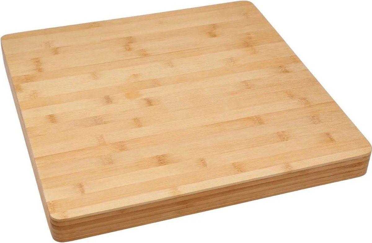 5five Snijplank / broodplank - vierkant - 37 x 3,5 cm - bamboe hout