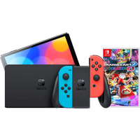Nintendo Switch OLED Blauw Rood + Mario Kart 8 Deluxe