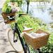 Basil Cento Rattan Look Achter Fietsmand - Seagrass - 45L