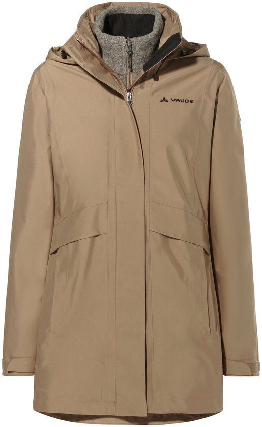 VAUDE Women's Idris 3in1 Parka IV, oat, maat 40
