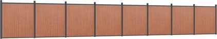 vidaXL Schuttingpaneel, bruin, 1391x186 cm, WPC