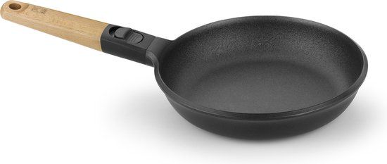 BRA MARKET Sauteerpan - 28 cm - Zwart - Gietaluminium - Antiaanbaklaag - Geschikt voor alle warmtebronnen