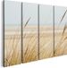 Artaza Canvas Schilderij Vierluik Strand en Zee met Begroeiing - 120x90 - Foto Op Canvas - Canvas Print