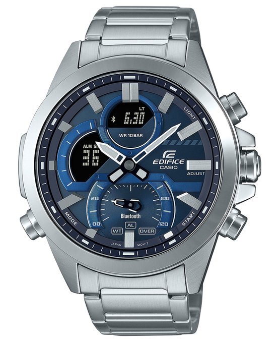 Casio Edifice ECB-30D-2AEF Herenhorloge 46 mm - Zilverkleurig