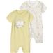 LUPILU Pyjama bébé, 2 pièces, en pur coton biologique. (Beige/Jaune, 62)