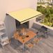 Maison Exclusive - Parasol manuel, 4,5 x 3,5 mètre, rayé jaune et blanc