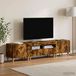 Maison Exclusive - Meuble TV LED, 3 pièces, chêne fumé, panneau de particules