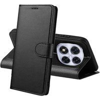 Phonillico® Case voor Xiaomi Poco X7 5G - Zwart Portemonnee Magnetische klep Kaartopslag
