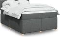 vidaXL Boxspring met matras stof donkergrijs 140x200 cm