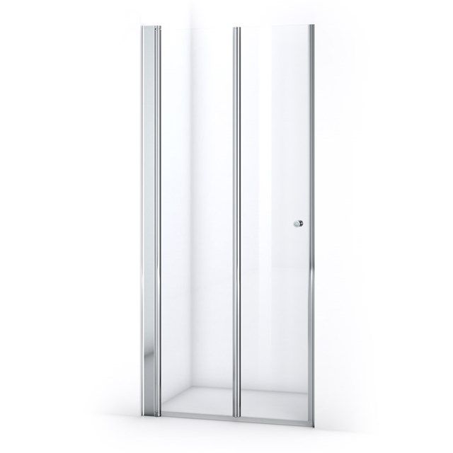 Maxaro Douchedeur Zircon Comfort 90cm Vouwdeur Chroom Linksdraaiend