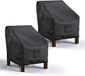 Mrrihand Waterdichte terrasstoelhoezen, diepe loungehoes, stevige hoezen voor buiten, gazon, terrasmeubelhoezen (78,7 cm B x 96,5 cm D x 76,2 cm H - 2 stuks)
