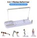 Pilates Reformer plank - Appareil d'entraînement pliable pour la maison - Avec bandes de résistance et barre - Entraînement complet du corps - Entraînement de force à domicile - Convient jusqu'à 136 kg - Lilas