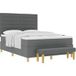 Prolenta Maison Exclusive - Boxspringbed met kussens, donkergrijs, 200 x 160 cm, gestoffeerd