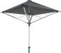 Leifheit Paraplu droogrek, LinoProtect 400, 40 meter drooglengte, waterdicht dak, inclusief grondstuk, grijs