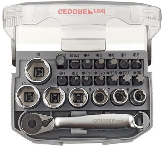 Gedore RED R49005023 Dopsleutel-bitinzet 23-delig