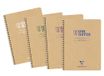 Clairefontaine 9853C Uninotes Schrift met Spiraalbinding Geperforeerd - A4+ 22,5x29,7 cm - 160 Afscheurbare Pagina's Gelijnd - Gerecycled Wit Papier 90 g - Omslag Gerecyclede Kraft - Willekeurig Kleur